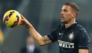 Lukas Podolski ist derzeit vom FC Arsenal an Inter Mailand ausgeliehen
