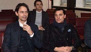 Beerbt Vincenzo Montella (r.) Filippo Inzaghi (l.) auf der Milan-Trainerbank?
