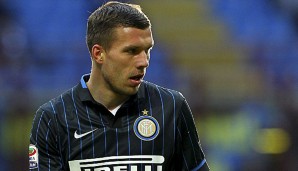 Lukas Podolski wird bei Inter Mailand nicht glücklick...