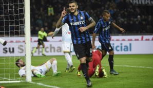 Mauro Icardi erzielte das 2:0 für Inter beim Kantersieg gegen Frosinone