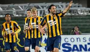 Luca Toni erzielte in seinem letzten Heimspiel beim 2:1-Sieg einen Treffer