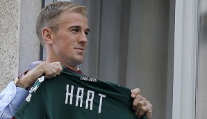 Joe Hart präsentierte sich schon den Fans in Turin