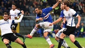Fabio Quagliarella erzielte das Siegtor für Sampdoria gegen Inter
