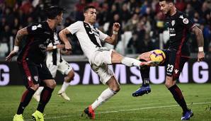 Blieb gegen Cagliari ausnahmsweise ohne Torerfolg: Cristiano Ronaldo von Juventus Turin.