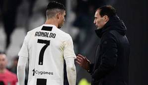 Will unbedingt weiter mit seinem Superstar Cristiano Ronaldo bei Juventus arbeiten: Juve-Trainer Massimiliano Allegri.