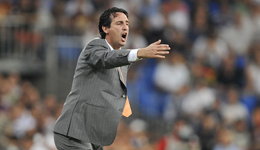 Trainer Unai Emery bangt um die Zukunft seines Vereins FC Valencia