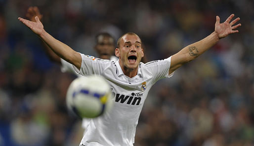 Wesley Sneijder steht nach zwei Jahren bei Real Madrid vor dem Abschied
