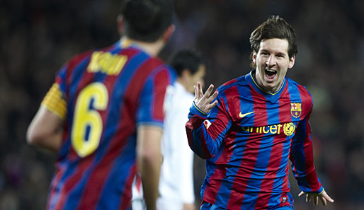 Lionel Messi feiert seinen Treffer zum 1:0 für Barcelona gegen Getafe
