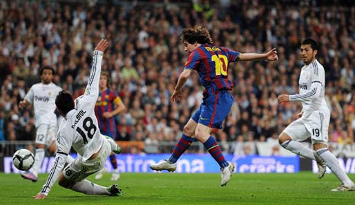 Lionel Messi erzielte das 1:0 für Barca im Clasico gegen Real Madrid
