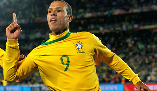 Luis Fabiano spielte bei der WM 2010 in Südafrika für Brasilien