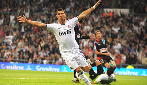 Cristiano Ronaldo erzielte gegen Racing seine Saisontore sechs bis neun