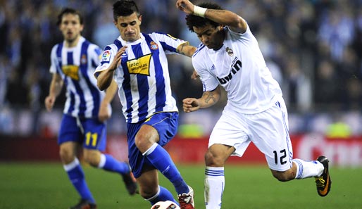 Marcelo (r.) bescherte Real mit seinem Treffer in der 24. Minute den Sieg bei Espanyol