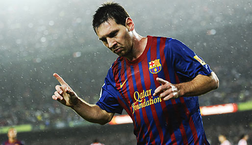 Lionel Messi traf drei Mal für den FC Barcelona beim 5:0 gegen Atletico Madrid
