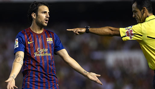 Cesc Fabregas wird dem FC Barcelona mindestens drei Wochen fehlen