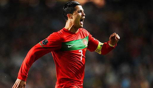 Cristiano Ronaldo schoss Portugal gegen Bosnien zur EURO 2012
