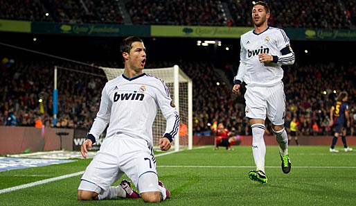 Doppeltorschütze Cristiano Ronaldo (l.) war der Matchwinner für Real Madrid beim FC Barcelona