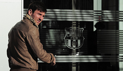 Lionel Messi bei der Ankunft am Camp Nou vor der Vertragsverlängerung