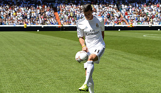 Kostprobe: Gareth Bale absolvierte bei seiner Vorstellung die obligatorische Jonglage