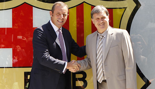 Sandro Rosell (l.) ist derzeit der mächtigste Mann beim FC Barcelona