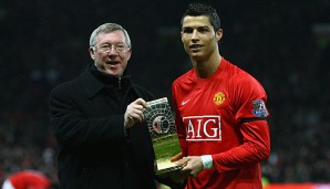 Cristiano Ronaldo und Sir Alex Ferguson arbeiteten bei Manchester United zusammen