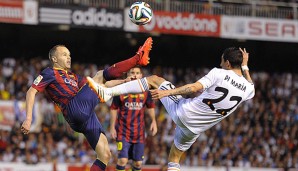 Im Pokalfinale zog Barcelona mit Andres Iniesta gegen Real Madrid den Kürzeren