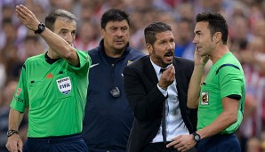 Diego Simeone war mit der Leistung der Referees nicht ganz zufrieden