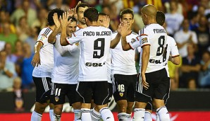 Paco Alcacer und der FC Valencia freuen sich über Platz 2