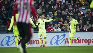 Lionel Messi traf in Bilbao zur Führung - sein 23. Saisontor