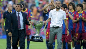 Joan Laporta und Pep Guardiola blicken auf eine erfolgreiche Zeit zurück