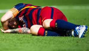 Lionel Messi musste mit einer Knieverletzung frühzeitig ausgewechselt werden