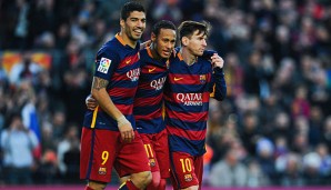 Luis Suarez, Neymar und Lionel Messi beim Spiel gegen Real Sociedad