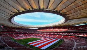 So sieht das gute Stück von innen aus. 67.703 Leute finden im Stadion im Osten von Madrid, im Stadtbezirk San Blas, Platz