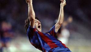Jose Mari Bakero, der erste Barca-Spieler, der über Jahre hinweg die Rückennummer 6 für sich reservierte. Er war einer der Köpfe des katalanischen Dreamteams Anfang der 90er. Unvergessen: Sein Kopfballtor gegen Lautern 1991 - in der 90. Minute.