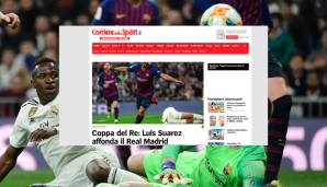Corrierre dello Sport (Italien): "Luis Suarez versenkt Real Madrid. Gareth Bale sitzt zum x-ten Mal auf der Bank."