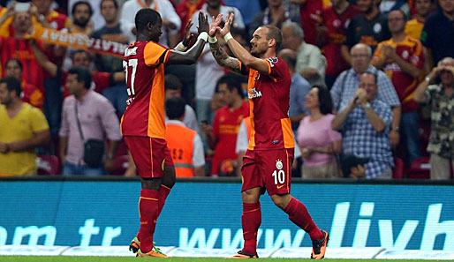 Wesley Sneijder brachte Galatasaray mit seinem Tor früh in Führung