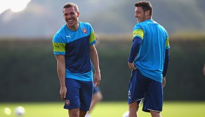 Lukas Podolski und Mesut Özil verstanden sich bei Arsenal prächtig