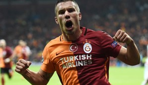 Lukas Podolski ist mit acht Treffern in der Liga Topscorer bei Galatasaray
