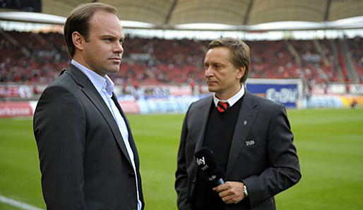 Im Streit: Bayern-Sportdirektor Christian Nerlinger (l.) und Stuttgarts Manager Horst Heldt