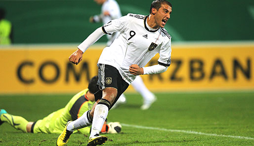 Cenk Tosun spielt aktuell für die deutsche U-21-Nationalmannschaft