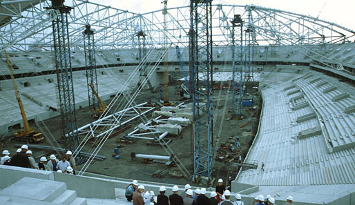 Die Baukosten der Veltins-Arena beliefen sich auf 191 Millionen Euro