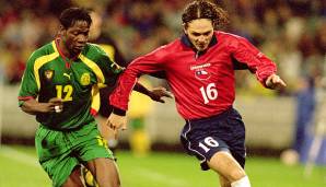 Platz 6: Lauren (Kamerun) - 1998 gegen Chile - sein Einsatz begann in der 82. Minute. Er endete exakt 6 Minuten später nach einer Blutgrätsche.