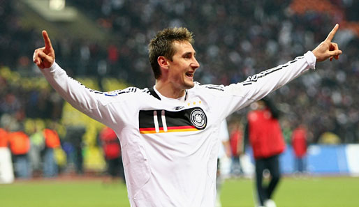 Miroslav Klose hat in der Nationalmannschaft bislang 54 Tore erzielt