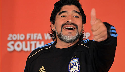 Diego Armando Maradona ist seit November 2008 Trainer der argentinischen Nationalmannschaft