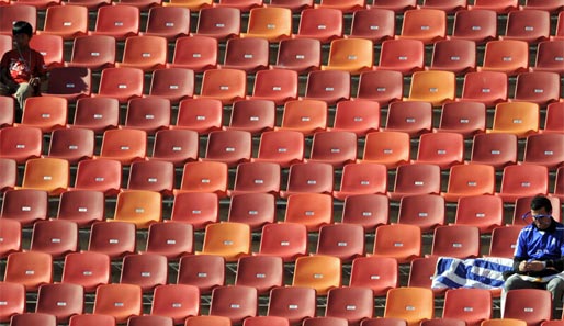 Beim Spiel Südkorea - Griechenland blieben einige Plätze im Stadion leer