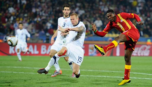 Ein Schuss für Afrika: Asamoah Gyan erzielt den entscheidenden Treffer gegen die USA