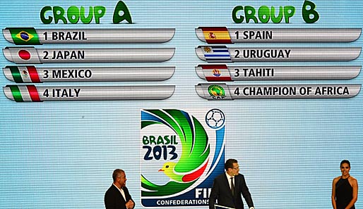 Die Gruppen für den Confederations Cup 2013 wurden am Samstag ausgelost