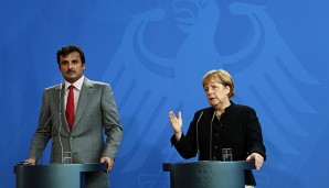 Scheich Tamim bin Hamad Al Thani und Angela Merkel trafen sich in Berlin