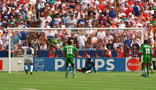 Roberto Baggio verwandelte 1994 den entscheidenden Elfmeter im Achtelfinale gegen Nigeria