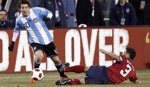 Argentiniens Lionel Messi konnte seine Torflaute von 1556 Minuten ohne Tor gegen Chile beenden