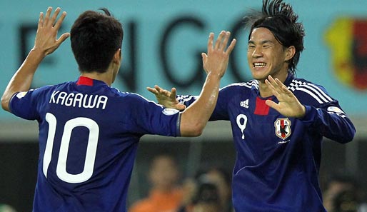 Shinji Okazaki traf in der WM-Qualifikation doppelt für Japan
